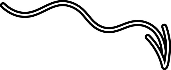 Wavy Outline Arrow