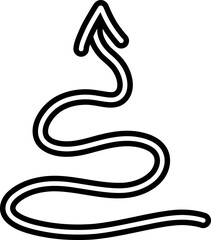 Wavy Outline Arrow