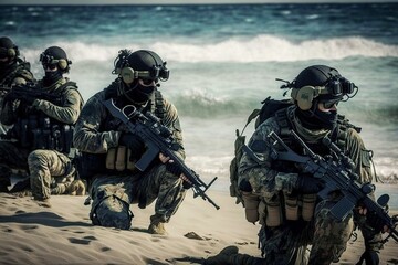 Navy Seals on a Beachside Mission