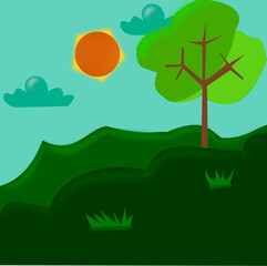 Illustration of beautiful scenery