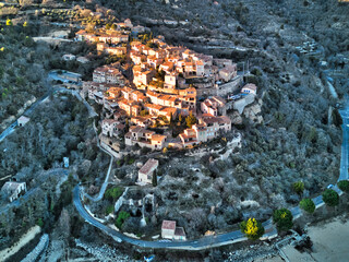 Sainte Croix du Verdon town (Gorges du Verdon) in the Provence-Alpes-Côte d'Azur region, France