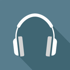 headphones or earphones icon, vector illustration 