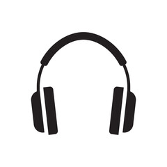 headphones or earphones icon, vector illustration 
