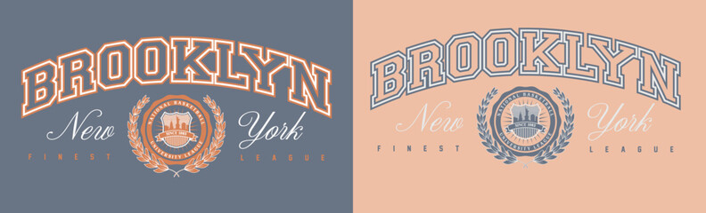 Vector typography in varsity vintage style
