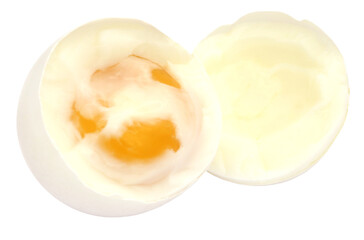 Broken boiled egg