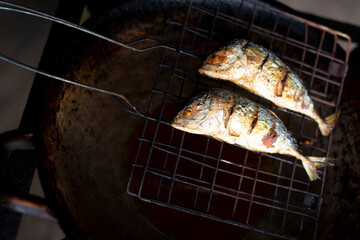 Fried mackerel, local food of Thailand