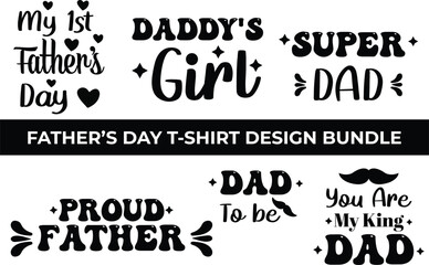 Fototapeta premium Father's Day Special T-shirt Design Bundle