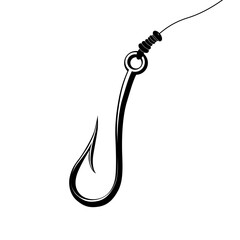 Fishing Hook Icon Design Set Vector Art Illustration
