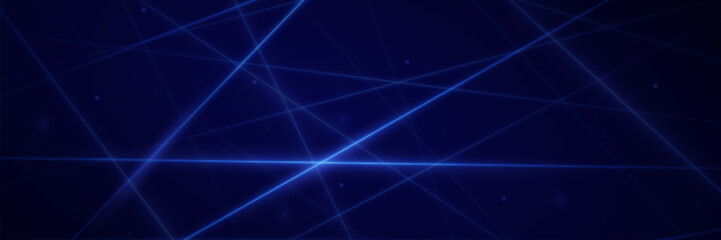 Neon glowing techno lines, light abstract lines. © Hanna