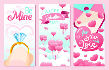 romantic love valentines day label tag card series 01