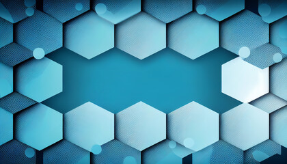 Obraz na płótnie Canvas Hexagon cube 3d background. Generative AI