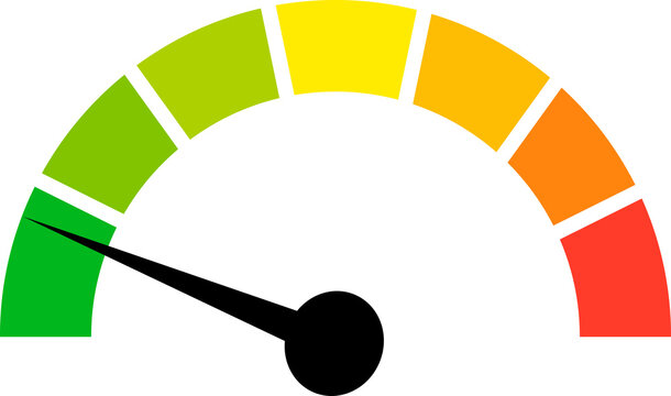 Speedometer gauge meter icons. Scale, level of performance. Speed indicator .Infographic of risk, gauge, score progress.