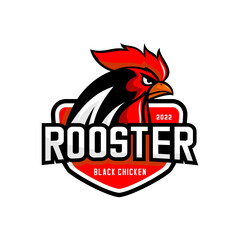 rooster head logo vector design on white background © SaljulQutub