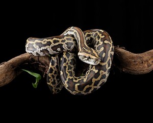 close up of a python