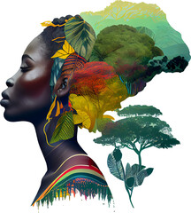 "African Goddess of the Wild: A Black Queen in Nature"