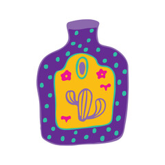 Mexican drink. Hand drawn tequila isolated on white. clipart. vector illustration