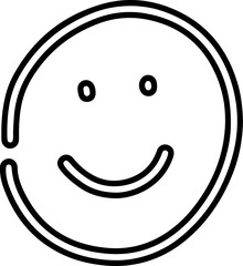 Outline Smiley Face Illustration