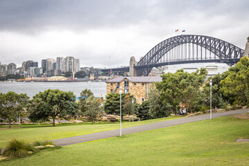 View of Sydney and Harbour Bridge, Sydney, Australia