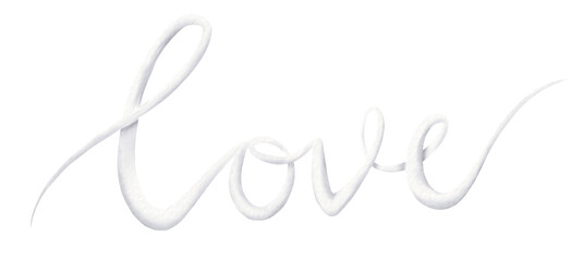 watercolor valentine love lettering 