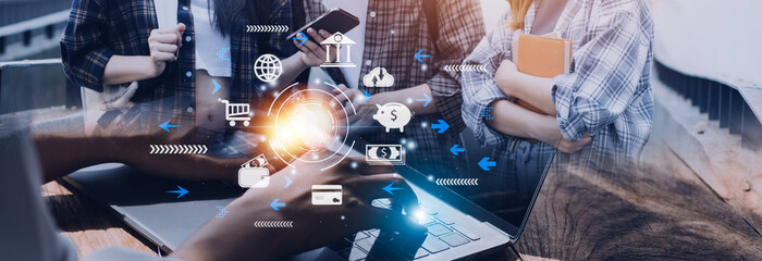 futuristic digital processing of biometric identification fingerprint scanner for access personal financial data. surveillance and security scanning of digital programs cyber futuristic applications