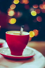 isolated cup of tea on a table