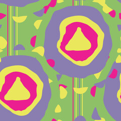 Abstract seamless vector pattern with circle, dots and spots decorative elements. Hand drawn background in boho style for textile print, fabric design, wallpaper and digital paper, wrapping.