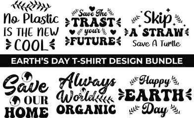 Fototapeta premium Earth's Day T-shirt Design Bundle