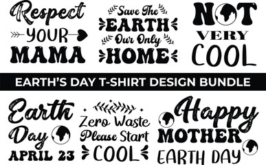 Earth's Day T-shirt Design Bundle