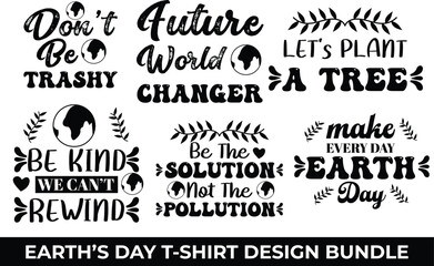 Earth's Day T-shirt Design Bundle