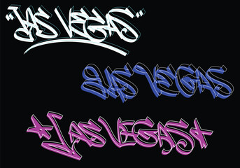 black white graffiti tag LAS VEGAS