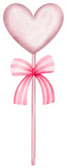 watercolor valentine lollipop 