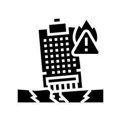 natural crisis glyph icon vector illustration