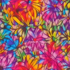 seamless floral background created with generative ai technology