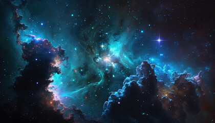 Obraz na płótnie Canvas Galaxy, supernova, universe wallpaper. AI 