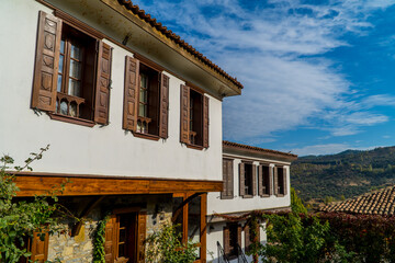 Traditional Ottoman houses in the famous wine town o Sirince, Turkey