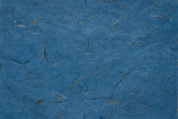 background of blue textured handmade mulberry paper