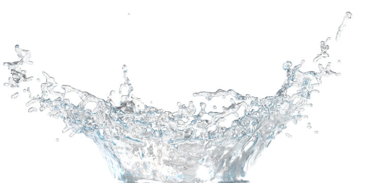 背景を透過した水しぶきの素材