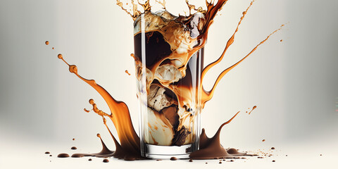 Chocolate milkshake. Generative AI