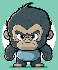 Illustration baby monkey gorilla 