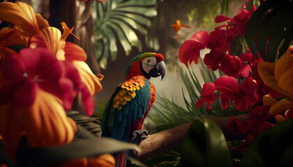 parrot in the zoo