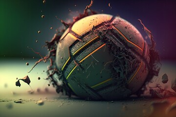 Abstract cricket ball sports Photo realistic HD wallpaper 2 Generative AI