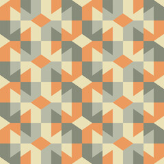 A simple and clear geometric ornament for decorating any surfaces or things. Seamless pattern.