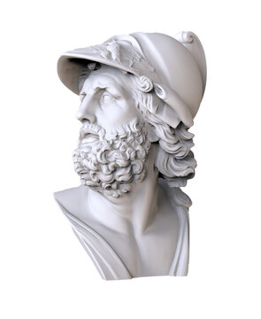 Ajax Bust isolated. 
