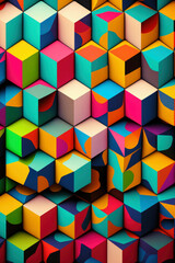 Colorful patterns as abstract background wallpaper ,made with Generative AI