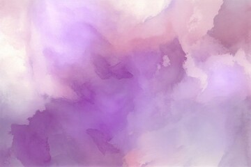 Obraz na płótnie Canvas Purple Watercolor Background, Brush Strokes, Illustration, Generative AI