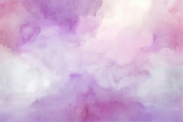 Fototapeta na wymiar Purple Watercolor Background, Brush Strokes, Illustration, Generative AI