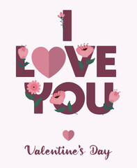 ı love you valentinrs day. social media design