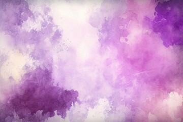 Purple Watercolor Background, Brush Strokes, Illustration, Generative AI