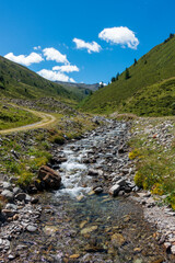 Wonderful view of the mountainworld in the Valle Roja near Rescia