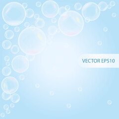 Cute, realistic, fun water bubbles flying randomly.